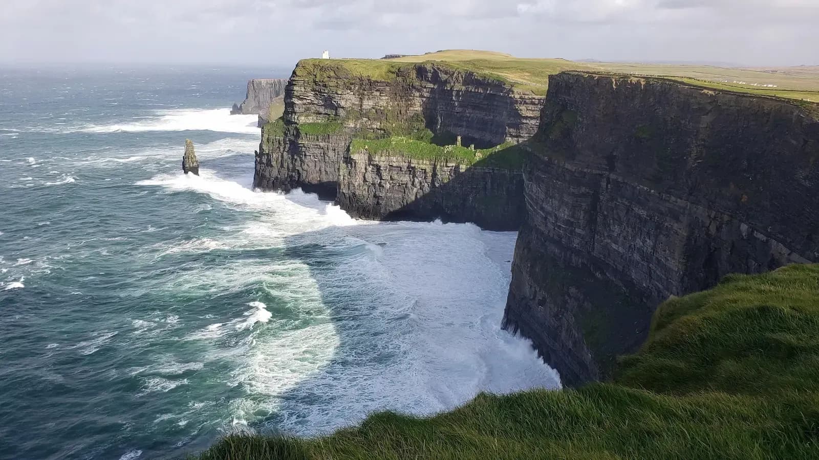 Aerial photography of the cliffs around Ireland