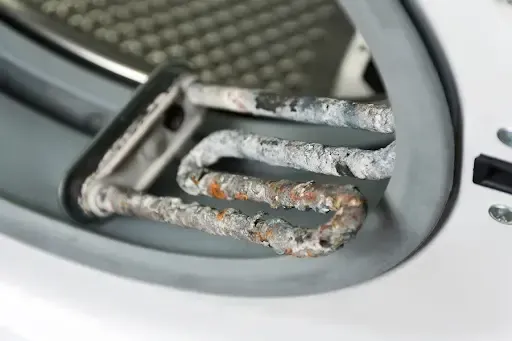 Limescale effect on a heating element