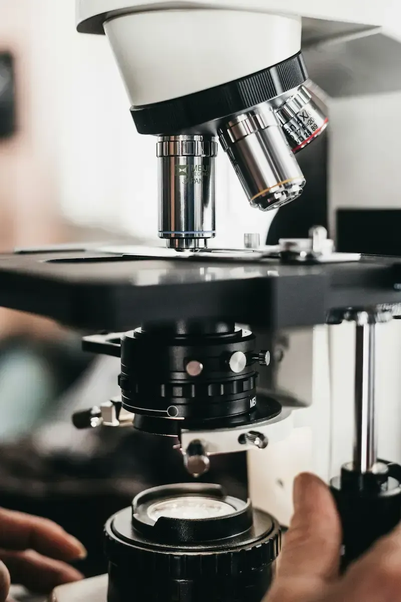 Microscope examining water