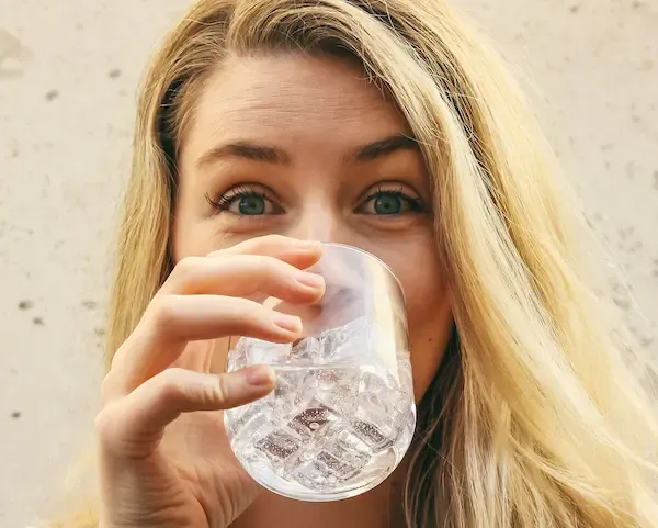 Woman drinking water